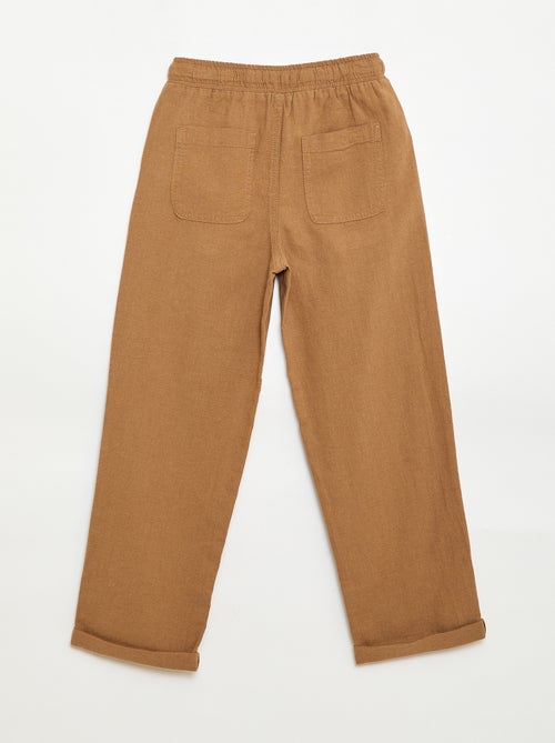 Jogpant em linho misto - Kiabi