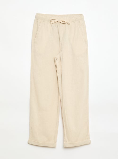 Jogpant em linho misto - Kiabi