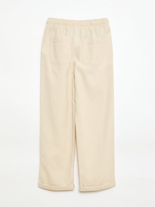 Jogpant em linho misto - Kiabi