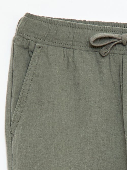 Jogpant em linho misto - Kiabi