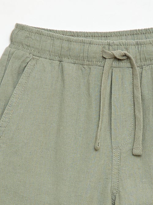 Jogpant em linho misto - Kiabi