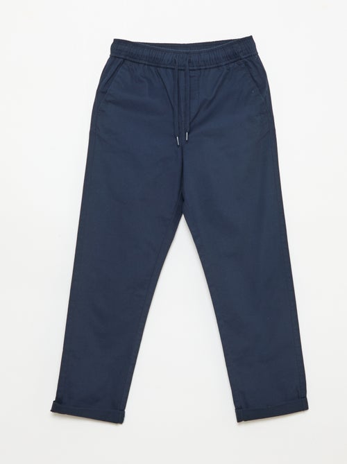 Jogpant liso com bainhas - Kiabi