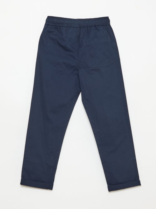 Jogpant liso com bainhas - Kiabi