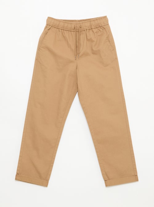 Jogpant liso com bainhas - Kiabi