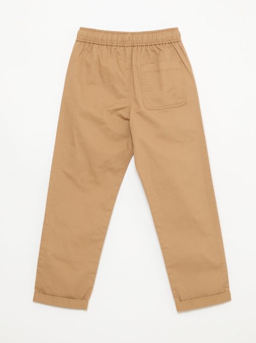 Jogpant liso com bainhas - Kiabi