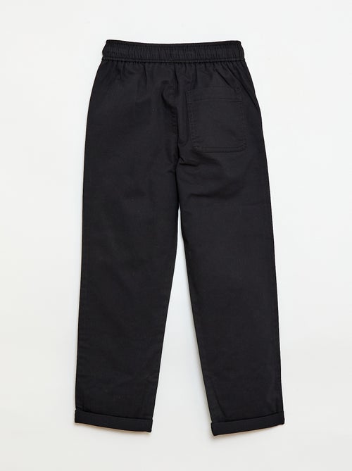 Jogpant liso com bainhas - Kiabi