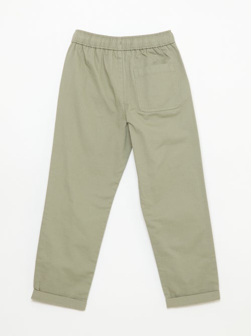 Jogpant liso com bainhas - Kiabi