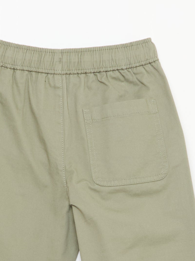 Jogpant liso com bainhas Verde - Kiabi