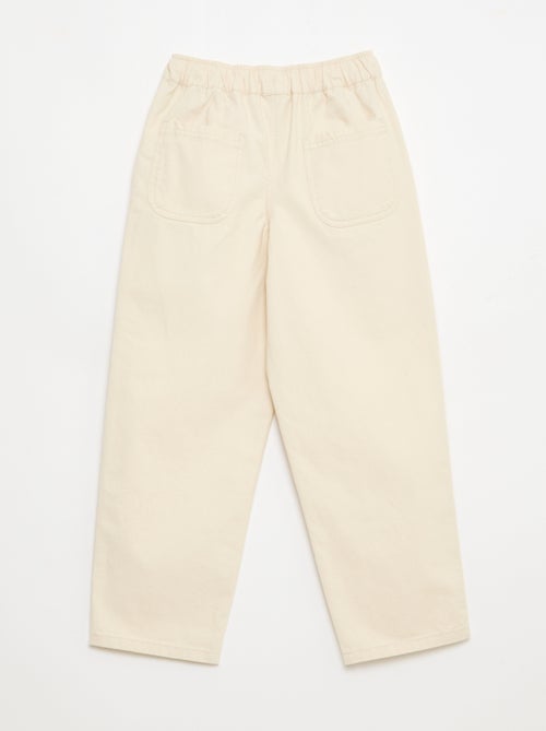 Jogpants com bolsos aplicados laterais - Kiabi