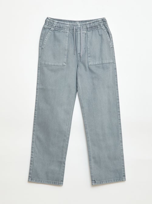 Jogpants com cintura elástica e cordões de ajuste - Kiabi