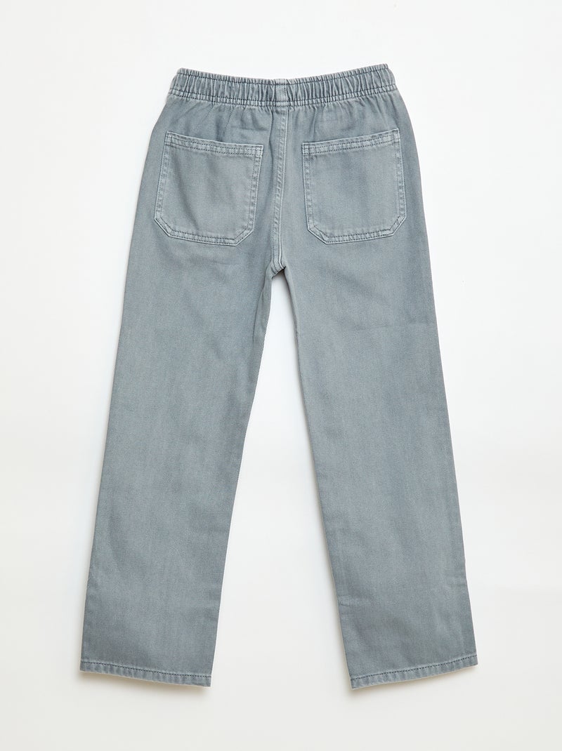 Jogpants com cintura elástica e cordões de ajuste Azul - Kiabi