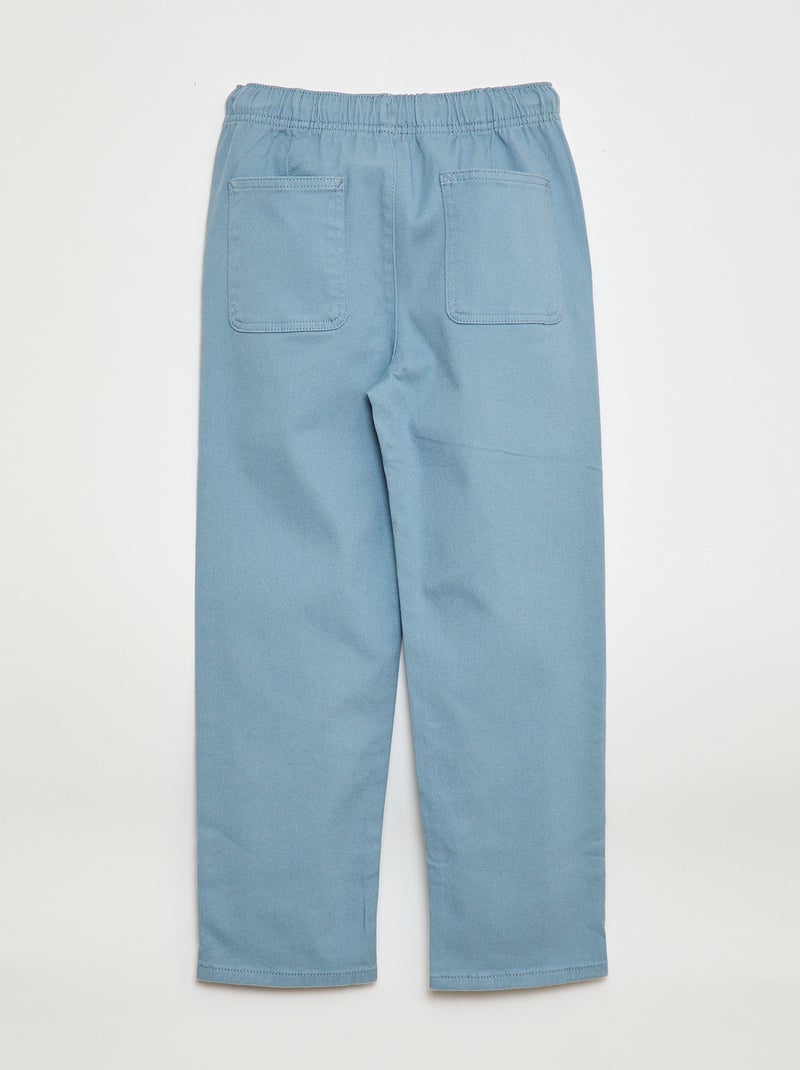 Jogpants com cordões de ajuste Azul - Kiabi