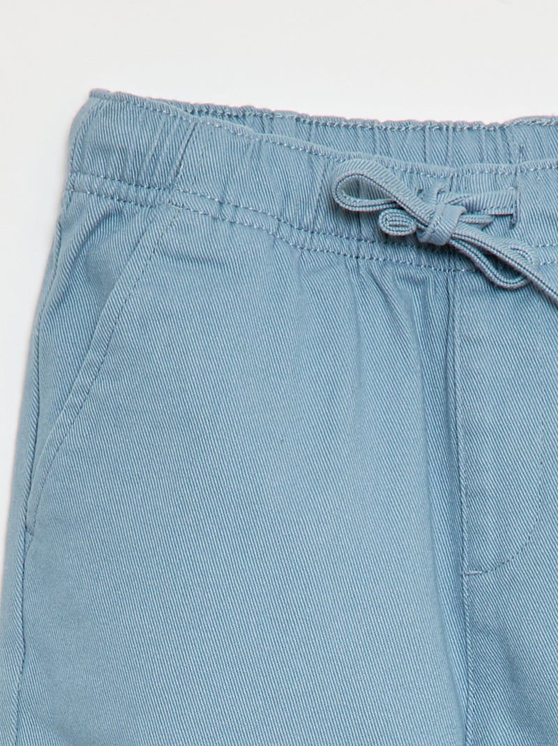 Jogpants com cordões de ajuste Azul - Kiabi