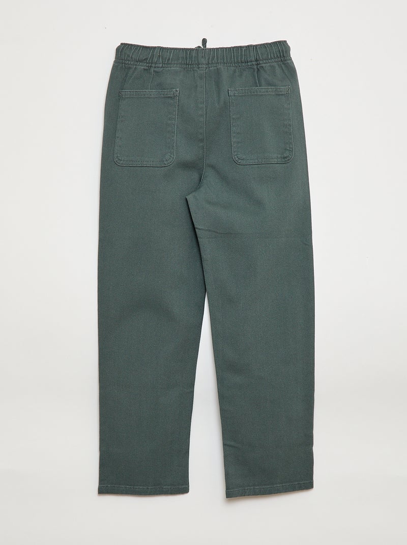 Jogpants com cordões de ajuste Verde - Kiabi