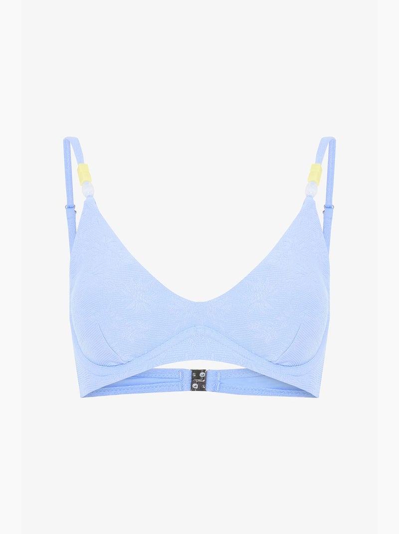 Juno top de biquíni bralette com aro penti Azul-céu - Kiabi