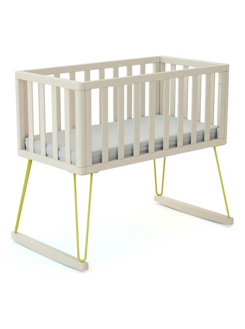 Jurababy - berço de baloiço only de madeira branco e amarelo 40 x 80 cm - Kiabi Jurababy - berço de baloiço only de madeira branco e amarelo 40 x 80 cm - Kiabi