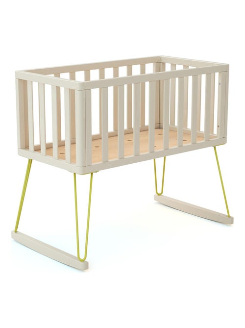 Jurababy - berço de baloiço only de madeira branco e amarelo 40 x 80 cm - Kiabi Jurababy - berço de baloiço only de madeira branco e amarelo 40 x 80 cm - Kiabi