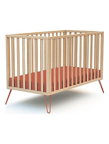 Jurababy - cama de bebe only de madeira faia e terracotta 60 x 120 cm