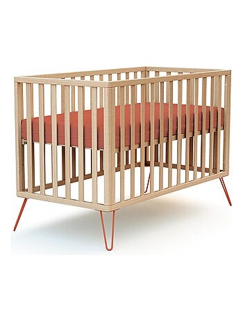 Jurababy - cama de bebe only de madeira faia e terracotta 60 x 120 cm
