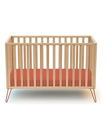 Jurababy - cama de bebe only de madeira faia e terracotta 60 x 120 cm