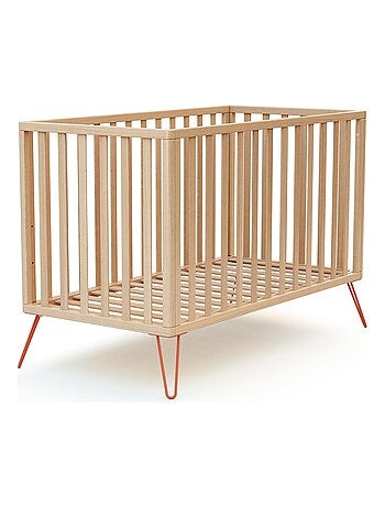 Jurababy - cama de bebe only de madeira faia e terracotta 60 x 120 cm