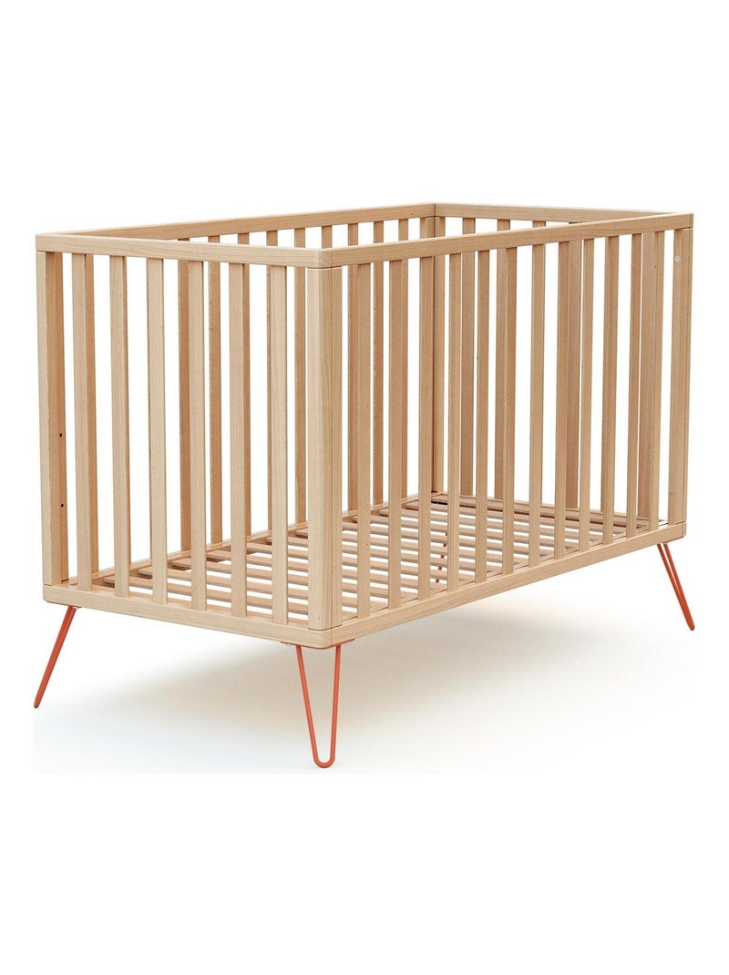 Jurababy - cama de bebe only de madeira faia e terracotta 60 x 120 cm Castanho - Kiabi