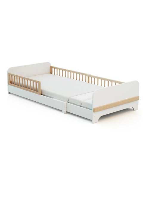 Jurababy - cama de chão extensível de madeira para crianças 80x140-165-190 carrousel - branco - Kiabi Jurababy - cama de chão extensível de madeira para crianças 80x140-165-190 carrousel - branco - Kiabi