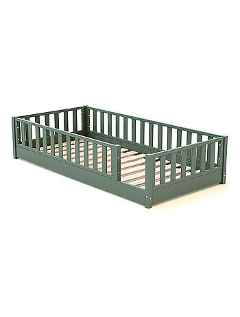 Jurababy - cama infantil de chão de madeira sonho - 90x190 - rosa pó