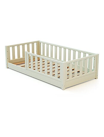 Jurababy - cama infantil de chão de madeira sonho mini - 70x140 - rosa pó