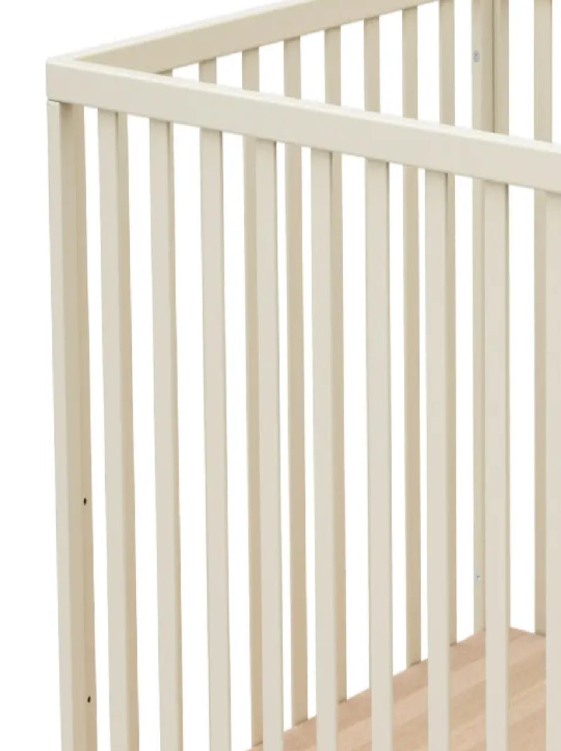 Jurababy - cercadinho de bebê em madeira only branco e amarelo 100 x 100 cm Branco Amarelo - Kiabi