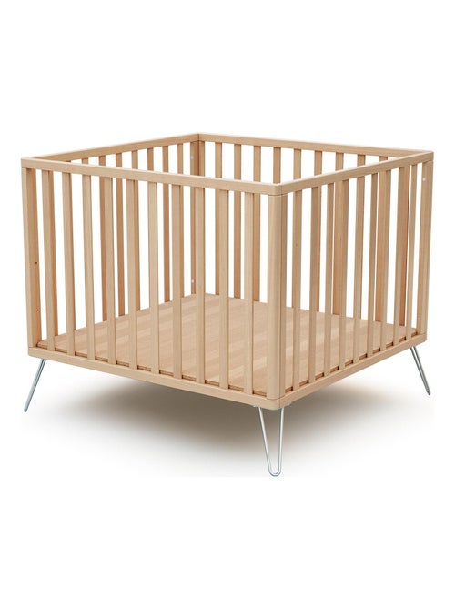 Jurababy - cercadinho de bebê em madeira only faia e de aço 100 x 100 cm - Kiabi Jurababy - cercadinho de bebê em madeira only faia e de aço 100 x 100 cm - Kiabi