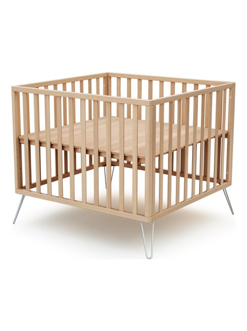 Jurababy - cercadinho de bebê em madeira only faia e de aço 100 x 100 cm - Kiabi Jurababy - cercadinho de bebê em madeira only faia e de aço 100 x 100 cm - Kiabi