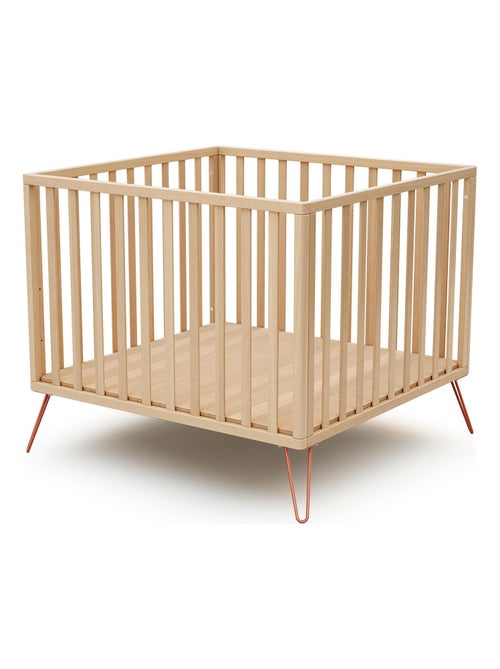 Jurababy - cercadinho de bebê em madeira only faia e terracotta 100 x 100 cm - Kiabi Jurababy - cercadinho de bebê em madeira only faia e terracotta 100 x 100 cm - Kiabi
