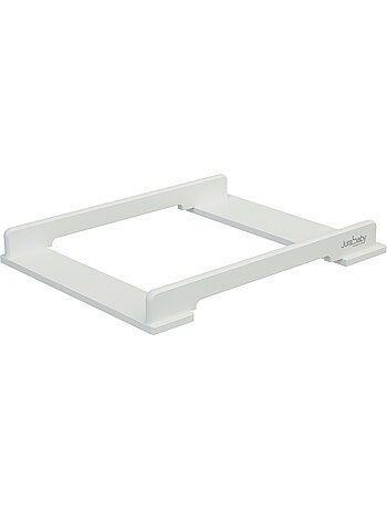 Jurababy - kira trocador de bebê universal de madeira de 50cm para cômoda - branco