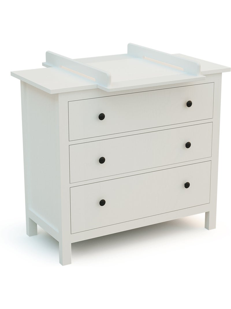 Jurababy - kira trocador de bebê universal de madeira de 50cm para cômoda - branco Branco - Kiabi