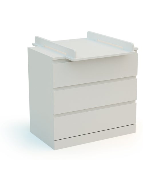 Jurababy - kira trocador de bebê universal de madeira de 50cm para cômoda - branco - Kiabi Jurababy - kira trocador de bebê universal de madeira de 50cm para cômoda - branco - Kiabi