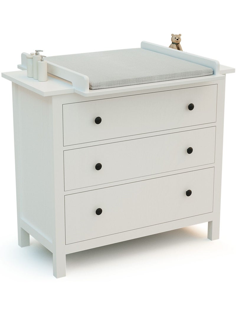 Jurababy - kira trocador de bebê universal de madeira de 70cm para cômoda - branco Branco - Kiabi