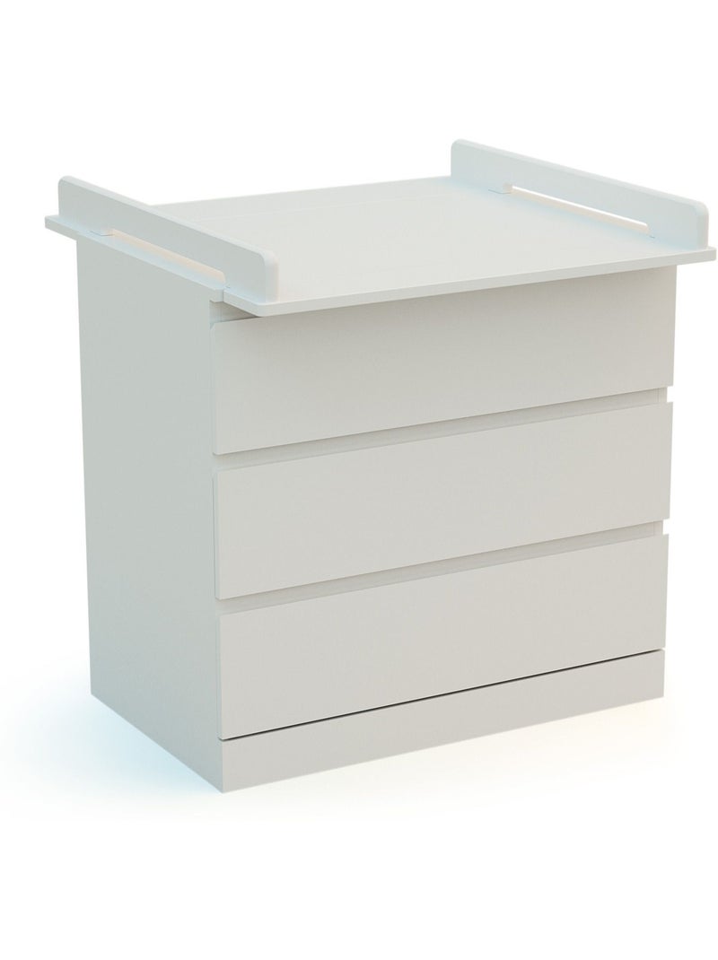 Jurababy - kira trocador de bebê universal de madeira de 70cm para cômoda - branco Branco - Kiabi
