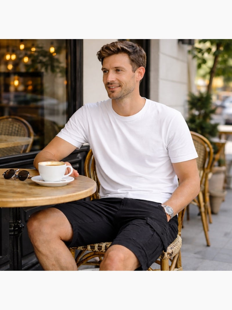 Just Emporio - Bermuda chino cargo  homem Preto - Kiabi