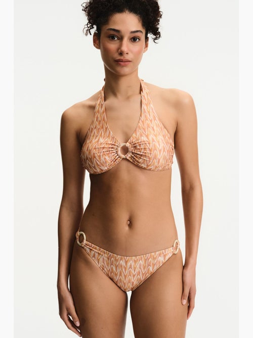 Kacie cueca de biquíni com padrão zigzag lateral e cintura média penti - Kiabi Kacie cueca de biquíni com padrão zigzag lateral e cintura média penti - Kiabi