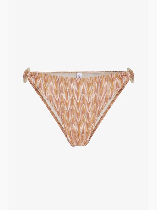 Kacie cueca de biquíni com padrão zigzag lateral e cintura média penti - Kiabi Kacie cueca de biquíni com padrão zigzag lateral e cintura média penti - Kiabi