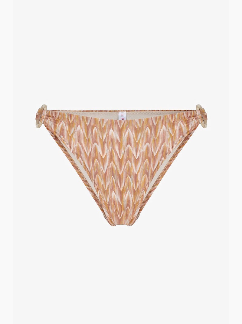 Kacie cueca de biquíni com padrão zigzag lateral e cintura média penti Laranja-claro - Kiabi
