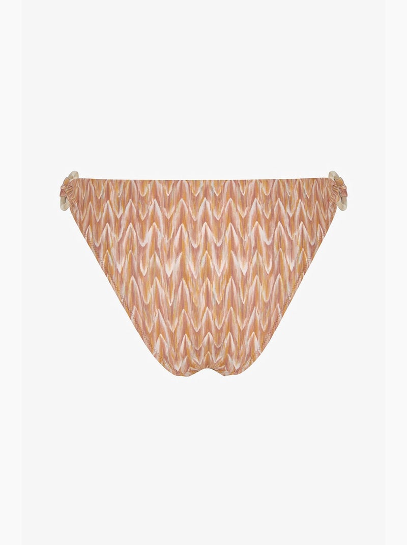 Kacie cueca de biquíni com padrão zigzag lateral e cintura média penti Laranja-claro - Kiabi