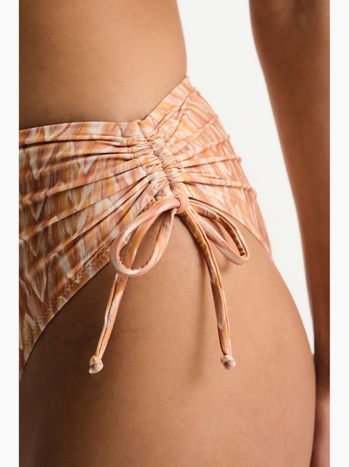 Kacie parte de baixo de biquíni de cintura subida com padrão zigzag penti - Kiabi Kacie parte de baixo de biquíni de cintura subida com padrão zigzag penti - Kiabi