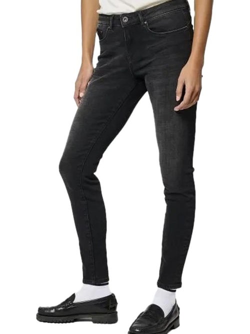 Kaporal Jeans FLORE: Calças de Ganga Slim Cinzento Escuro para Mulher - Kiabi