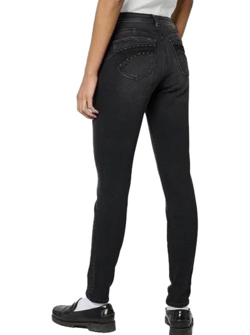 Kaporal Jeans FLORE: Calças de Ganga Slim Cinzento Escuro para Mulher - Kiabi