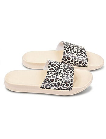 Kappa chinelo mulher piscina glitter glossy leopardo
