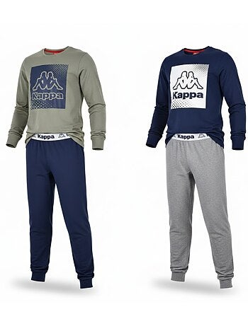 KAPPA Pijama Comprido Rapaz Pack de 2 Algodão Logo Omini Decote Redondo Manga Comprida