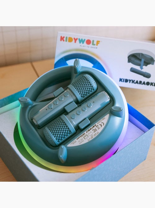 Karaokê portátil luminoso para crianças com 2 microfones | kidywolf - Kiabi