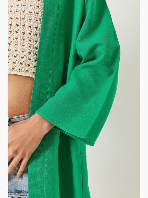 Kimono em mistura de viscose e linho lucci - Kiabi Kimono em mistura de viscose e linho lucci - Kiabi